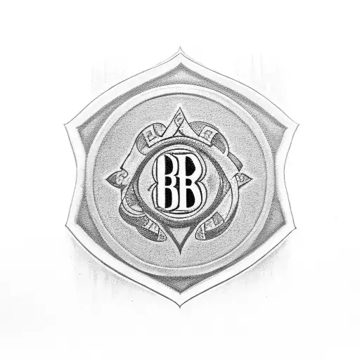 Symbolic Brotherhood Emblem With Initials Of Close Friends