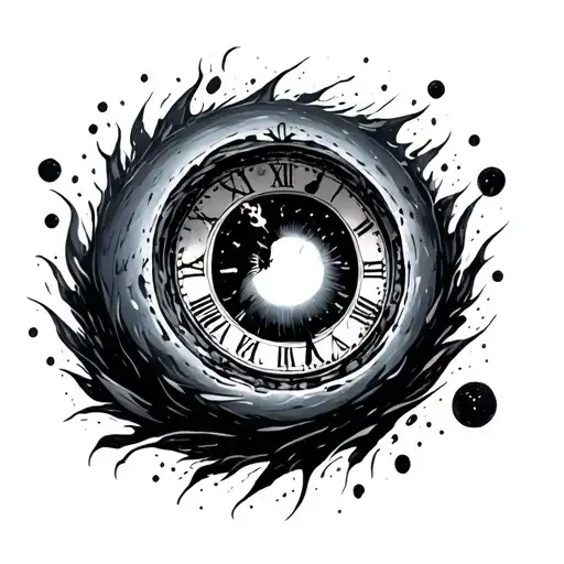 Black Hole With Clock Surrounded