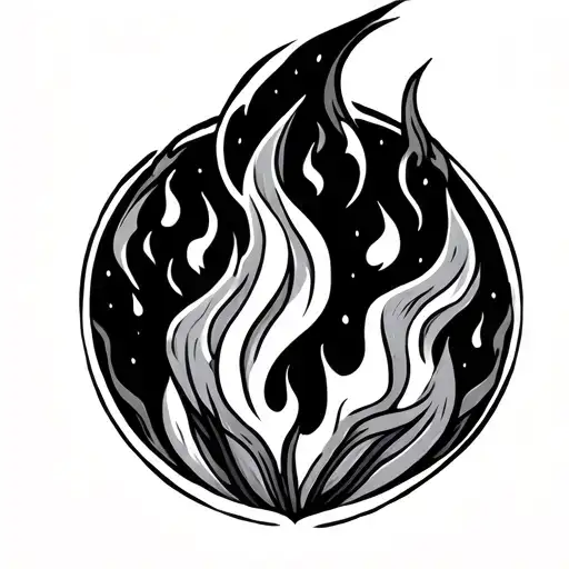 A Minimalist Flame And Fire Themed Tattoo That I Can Do Horizontally On My Shoulder
