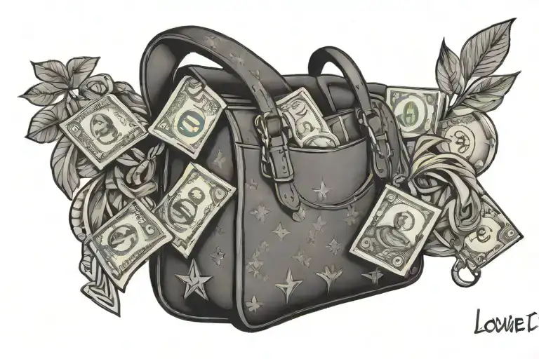 Gucci And Louis Vuitton With Money Bag
