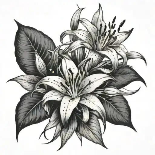 Lily Spider Lilies Moon