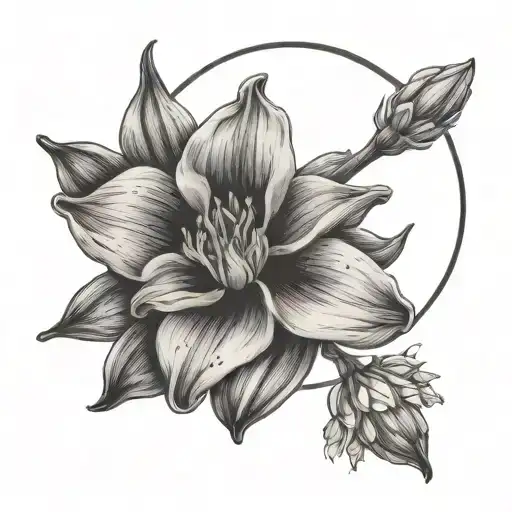 A Tuberose With A Moon Merging Together