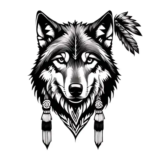 Wolf And Indian Animals