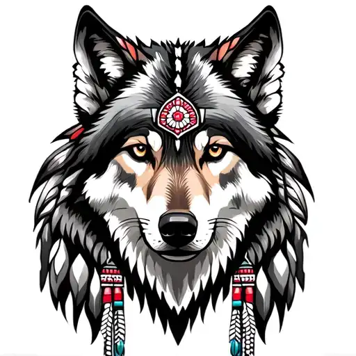 Wolf And Indian