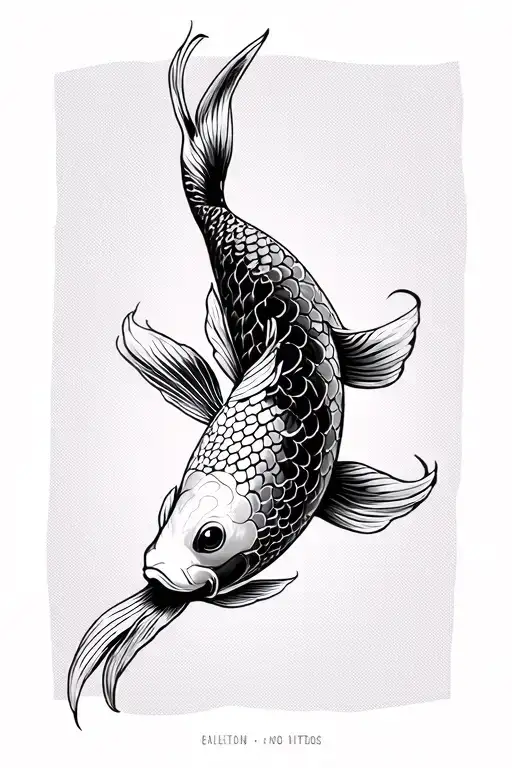 Minimalist Japanese Koi Fish Wrist