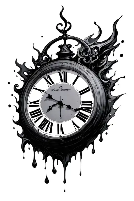 Roman Numeral Clock Melting