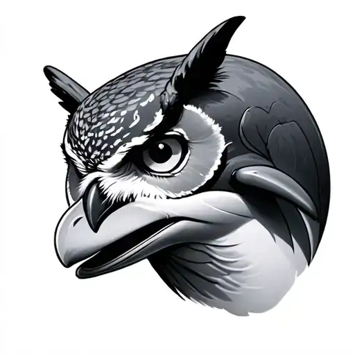 Dolphin Head And Owl Body