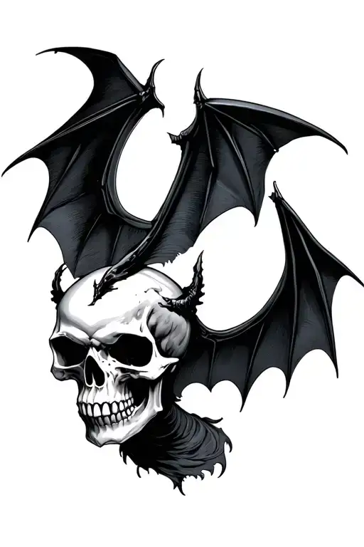 Bat Winged Skull