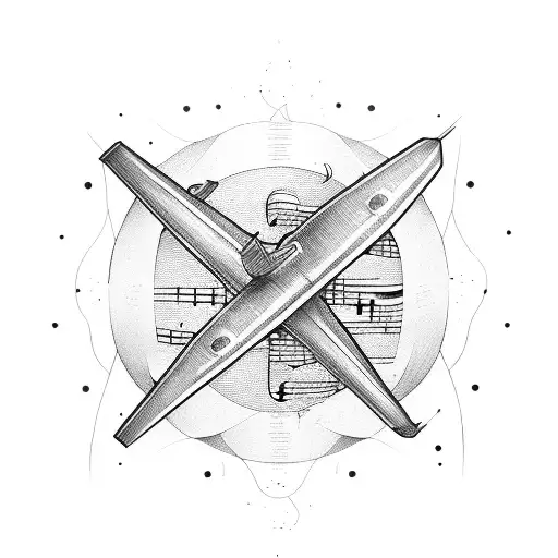A Music Sheet Forming The Shape Of A Plane