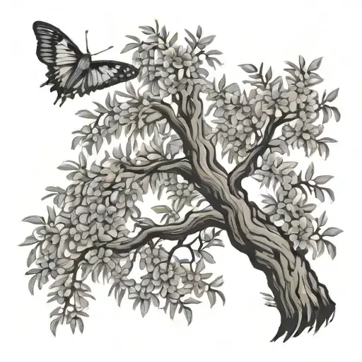 Willow Tree With The 6 Pentiacls Of Saturn As The Back Ground And A Hawk Moth On The Tree