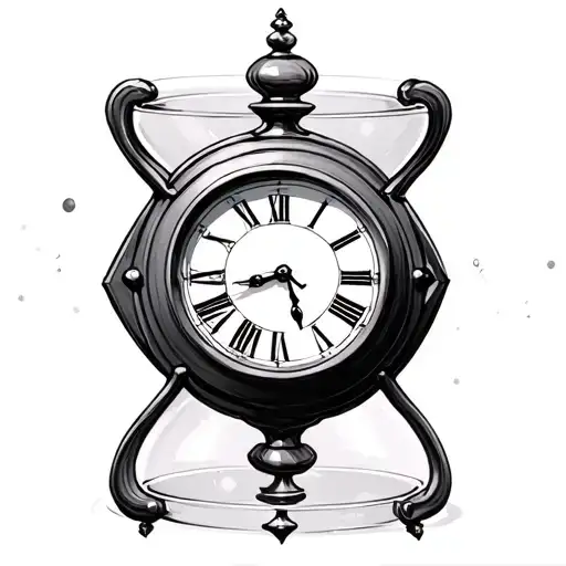 Hour Glass With Clock