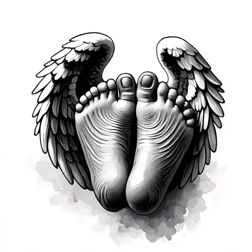 Baby Feet With Angel Wings