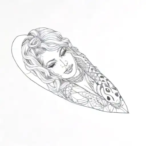 A Woman With A Snake On Her Arm