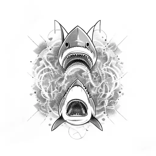 A Shark With Musical Instruments As Its Teeth