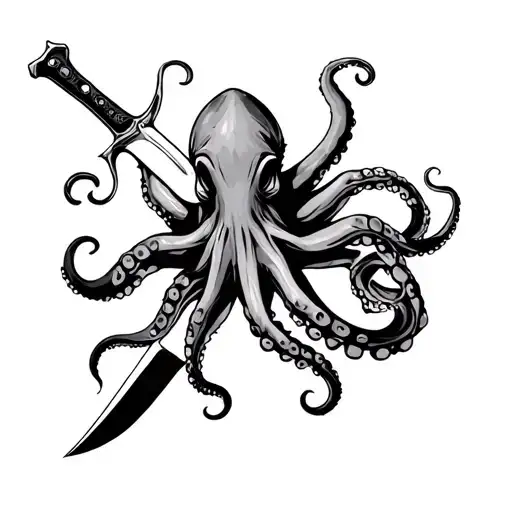 Octopus And Knife