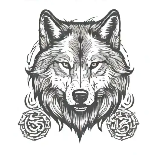 Wolf Head With The Words Let Them