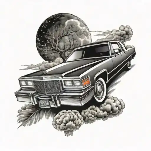 1982 Cadillac Coupe Deville With A Sky Background