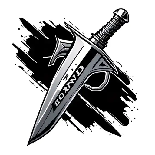 A Dagger With The Brand Honda On It