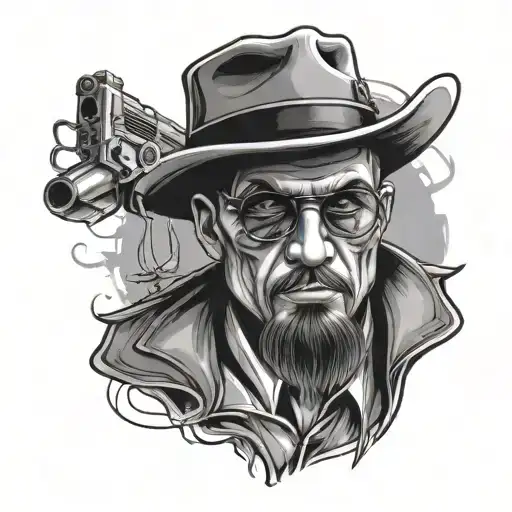 A Shadowed Gangster Tattoo To Cover The Arm