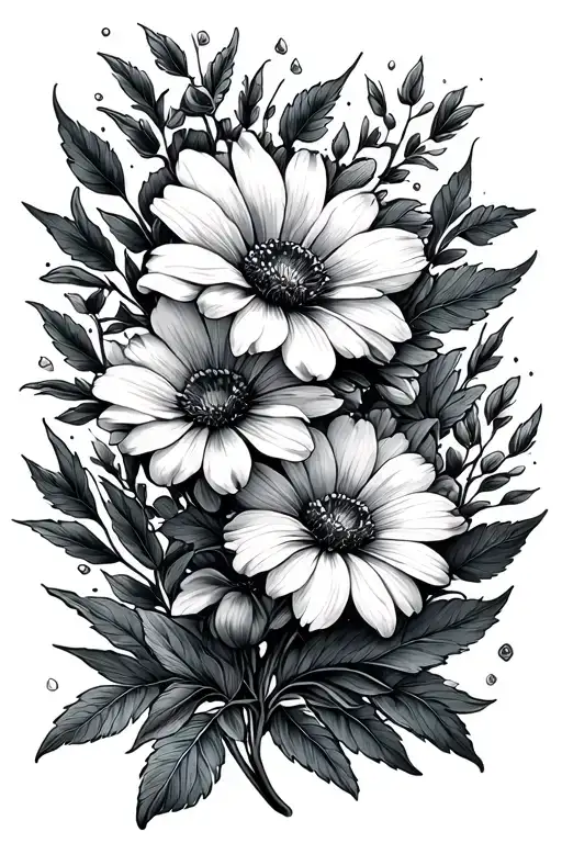 April Birth Flower Line