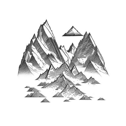 A Mountain Landscape With A Hidden Message In The Peaks