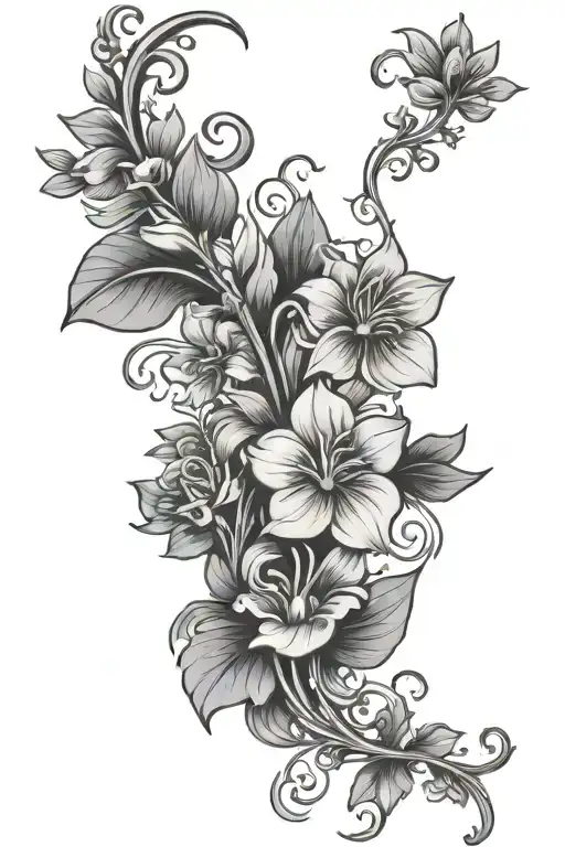 Vine Of Flowers Growing