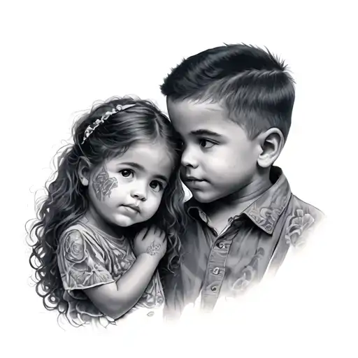 Boy And A Girld And Father