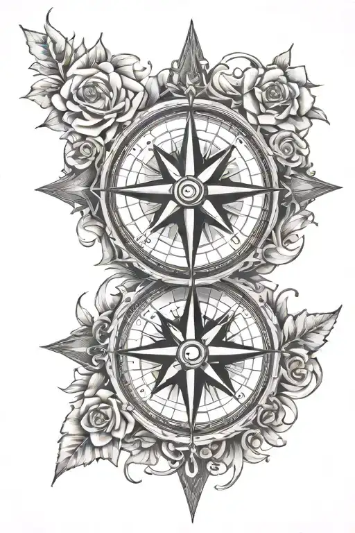 Compass Roses Entwined