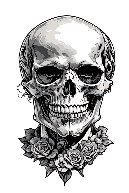 Skull Made Man Statue