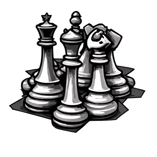 Full Led Tattoo Of Jew Chess Piece