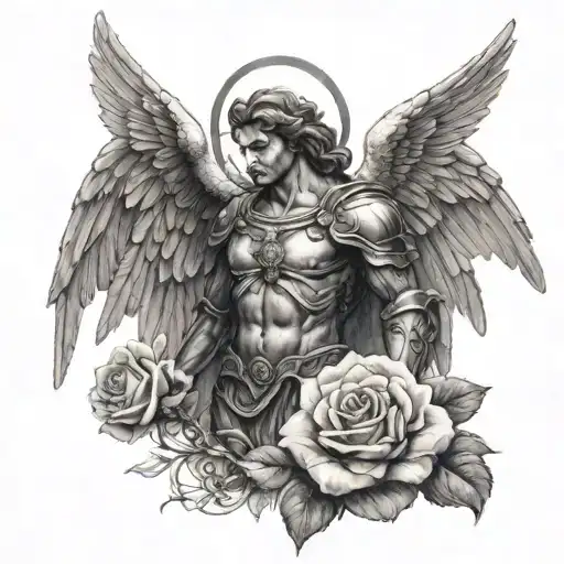 Archangel Michael With A Rose