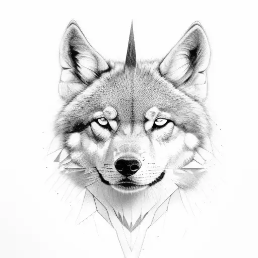 Nordic Looking Female In Profile Wearing A Wolfhead Headdress