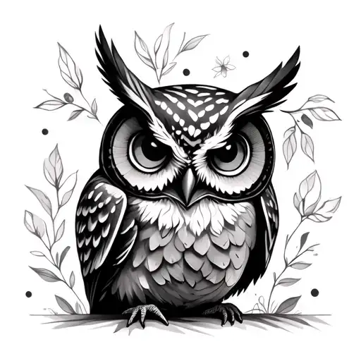 Owl And Sewing Supplies And Sculture Supplies