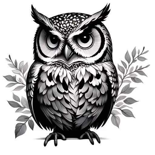 Owl With Sewing Supplies And Sculture Supplies