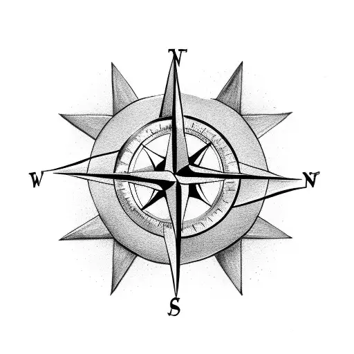 A Compass Intertwined With A Graduation Cap And A Lightbulb