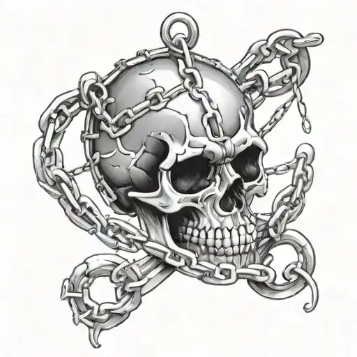 Chains Skull Time Running