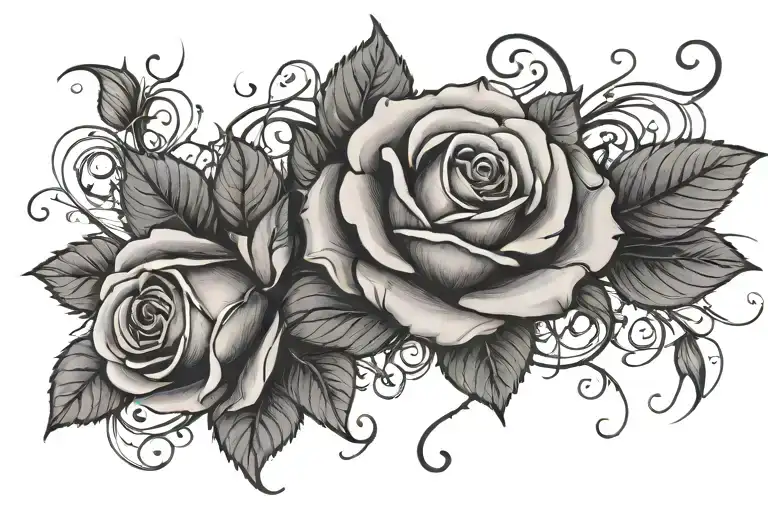 Name Written With Rose Growing