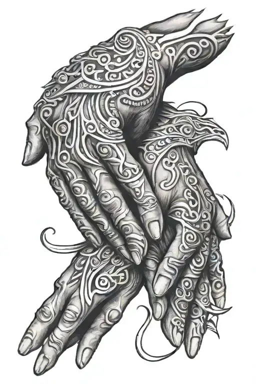 Two Holding Hands Symbolizing Eternal Brotherly Love