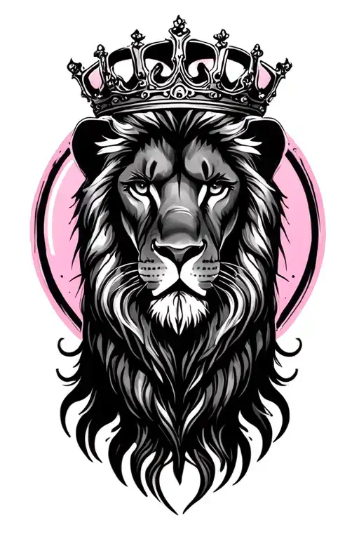 Lion Crown Pink Black Mat