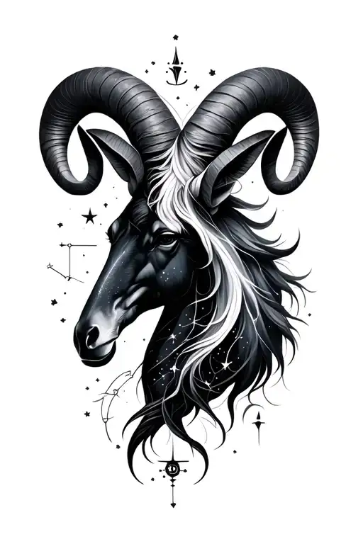 Aries & Sagittarius Constellation Intertwined