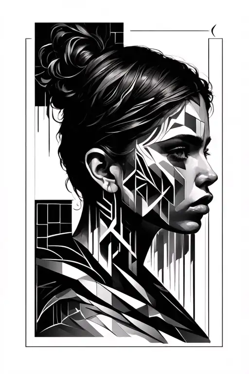 Geometric Lines Only Use Black