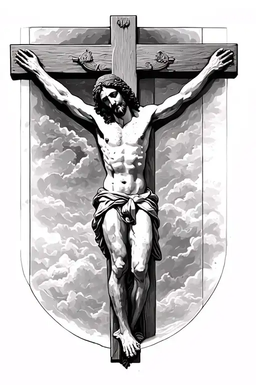 The Vitruvian Man As Jesus On The Cross