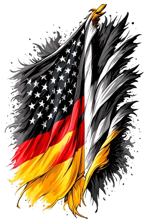 German Flag Morphing American Flag Sleeve
