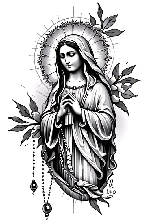 Virgin Of Guadalupe With Rosary