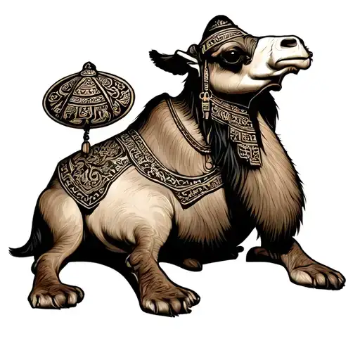 Camel Chinese Hat Sitting