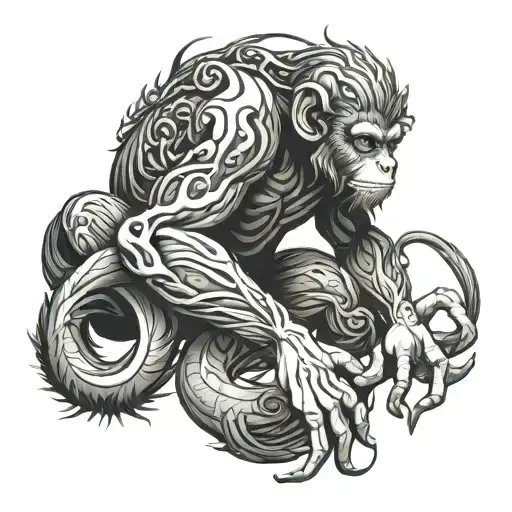Scorpio Monkey Zodiac Sign Intertwined