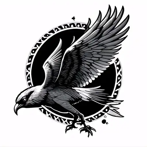 Spread Wings On Knee Mayan Bird Flying Flying Up