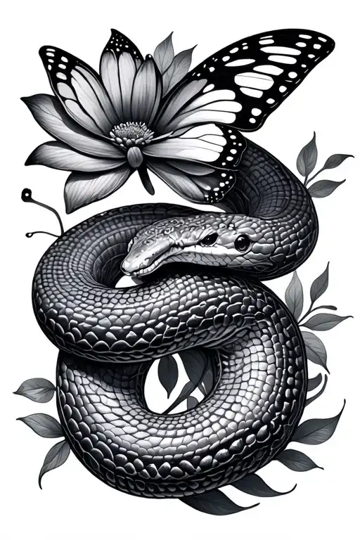 Butterfly Snake Floral