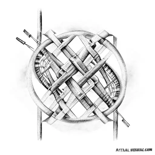 A Dna Double Helix Intertwined With Tire Tracks