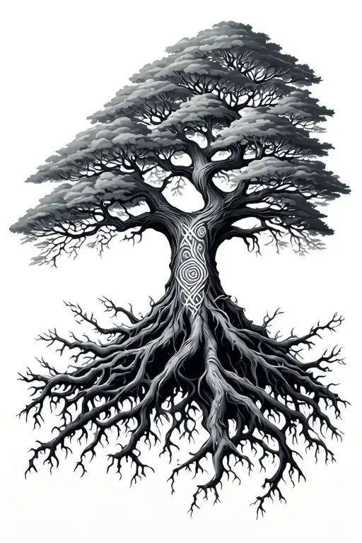 World Tree Yggdrasil Tree With Nordic
